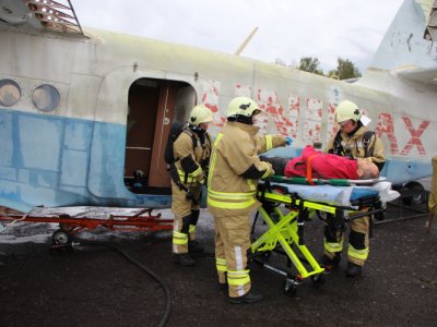 Letecká nehoda v Plané u Českých Budějovic, cvičení IZS, 25.9.2019 14