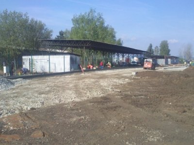 Stavba nové základny na letišti v Plané u ČB - Příjezdová komunikace 11
