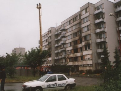 Pád stíhaček Mig 21 na sídliště Vltava v Č. Budějovicích, 8.6.1998 40