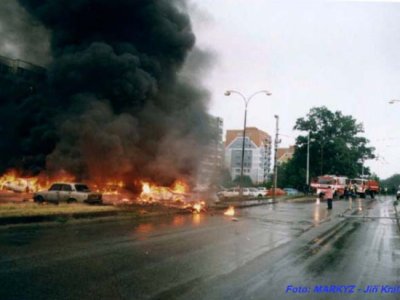Pád stíhaček Mig 21 na sídliště Vltava v Č. Budějovicích, 8.6.1998 25