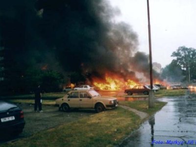 Pád stíhaček Mig 21 na sídliště Vltava v Č. Budějovicích, 8.6.1998 28