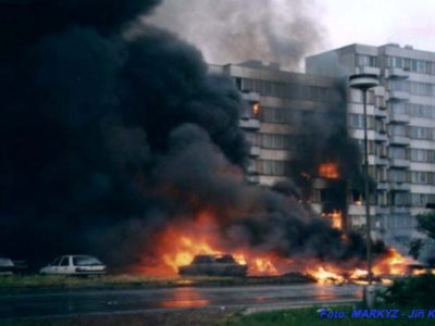 Pád stíhaček Mig 21 na sídliště Vltava v Č. Budějovicích, 8.6.1998 30