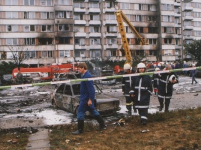 Pád stíhaček Mig 21 na sídliště Vltava v Č. Budějovicích, 8.6.1998 37